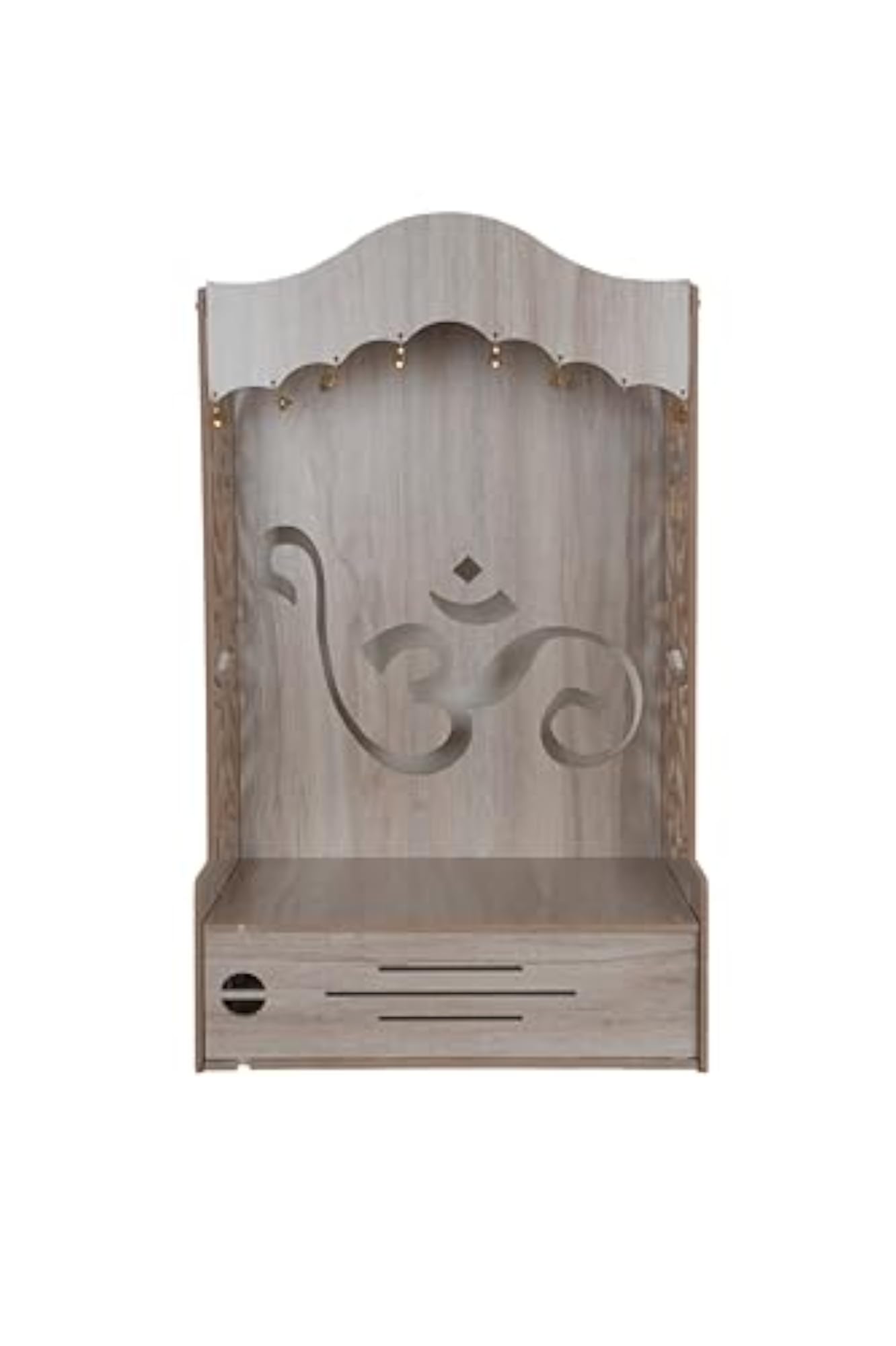 Wooden Temple for Home Wall Mounted with Om Design